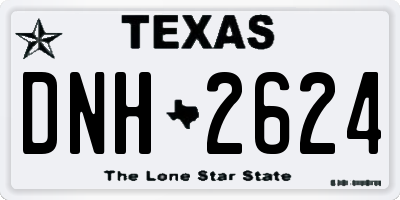 TX license plate DNH2624