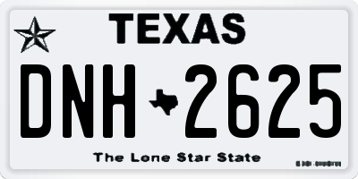 TX license plate DNH2625