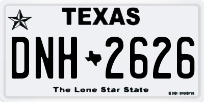 TX license plate DNH2626