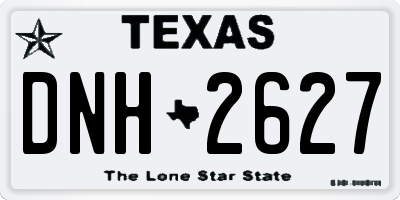 TX license plate DNH2627
