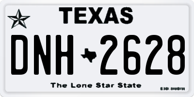 TX license plate DNH2628