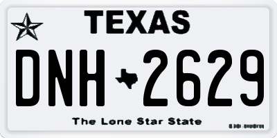 TX license plate DNH2629