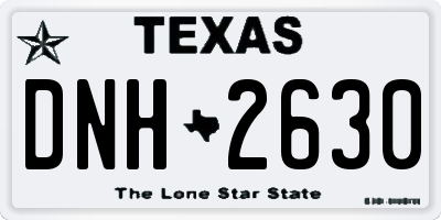 TX license plate DNH2630