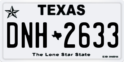 TX license plate DNH2633