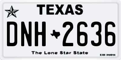 TX license plate DNH2636