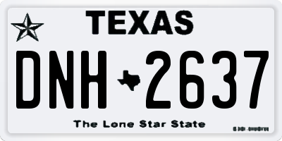 TX license plate DNH2637