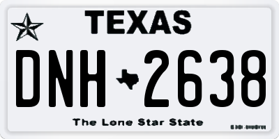 TX license plate DNH2638