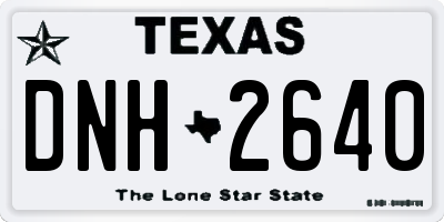 TX license plate DNH2640