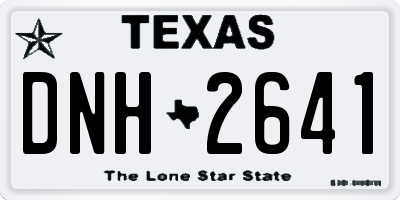 TX license plate DNH2641