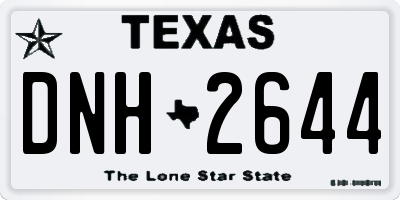 TX license plate DNH2644