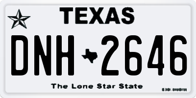 TX license plate DNH2646