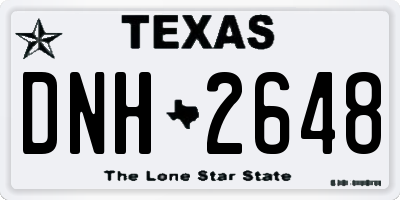TX license plate DNH2648