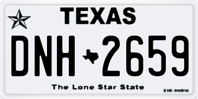 TX license plate DNH2659
