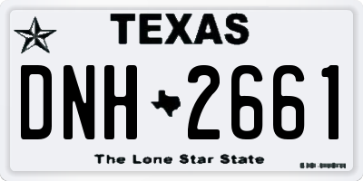 TX license plate DNH2661