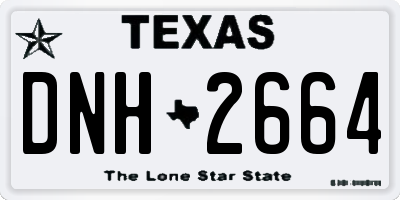 TX license plate DNH2664