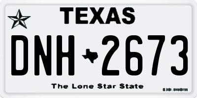 TX license plate DNH2673