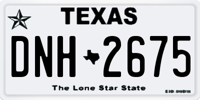 TX license plate DNH2675