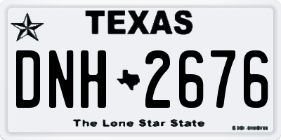 TX license plate DNH2676