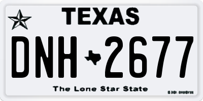 TX license plate DNH2677