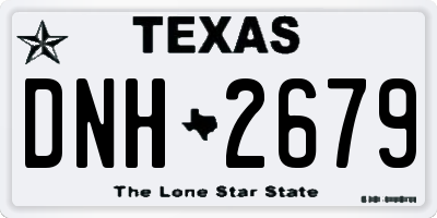 TX license plate DNH2679