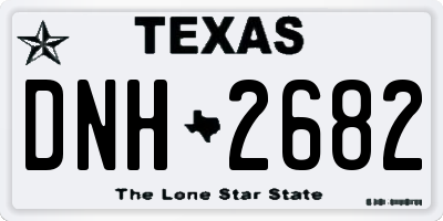 TX license plate DNH2682