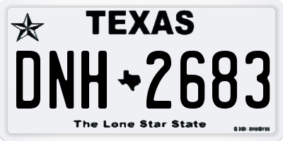 TX license plate DNH2683
