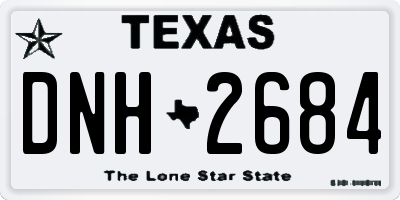 TX license plate DNH2684