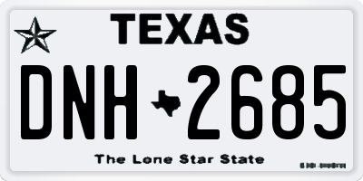 TX license plate DNH2685