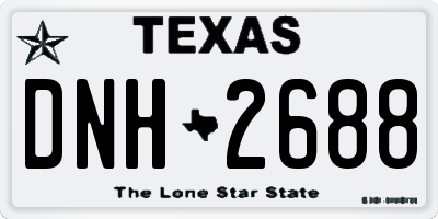 TX license plate DNH2688