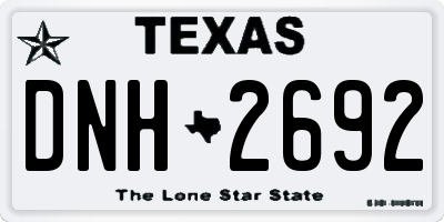 TX license plate DNH2692