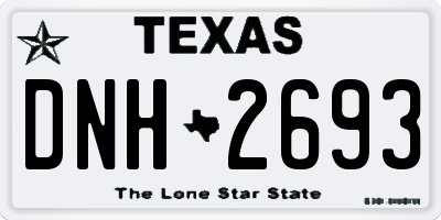TX license plate DNH2693