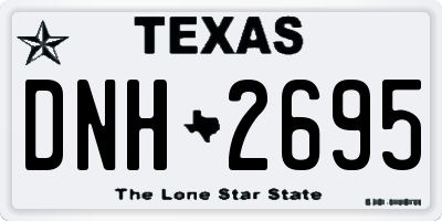 TX license plate DNH2695