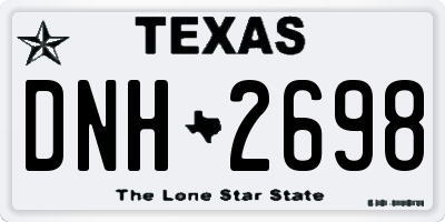 TX license plate DNH2698