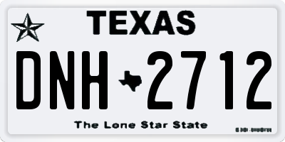 TX license plate DNH2712