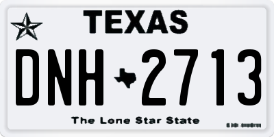 TX license plate DNH2713