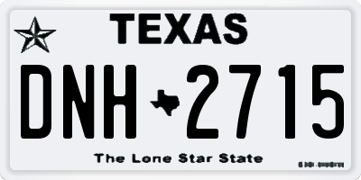 TX license plate DNH2715
