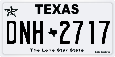 TX license plate DNH2717