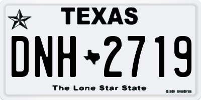 TX license plate DNH2719