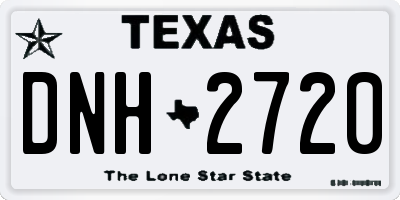 TX license plate DNH2720