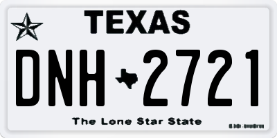 TX license plate DNH2721