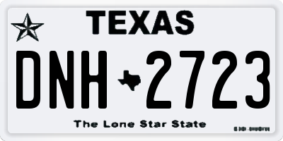 TX license plate DNH2723