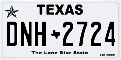 TX license plate DNH2724