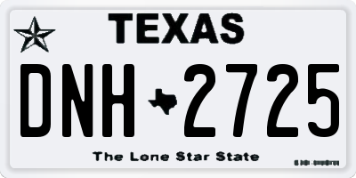 TX license plate DNH2725