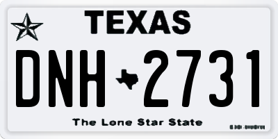 TX license plate DNH2731