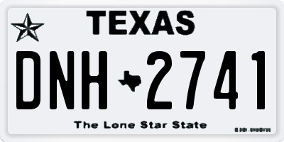 TX license plate DNH2741