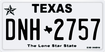 TX license plate DNH2757