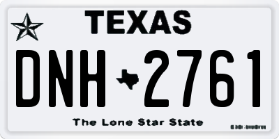 TX license plate DNH2761