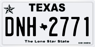 TX license plate DNH2771