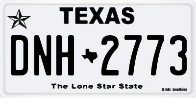TX license plate DNH2773