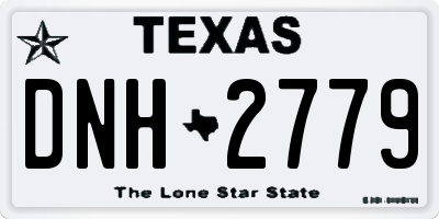 TX license plate DNH2779
